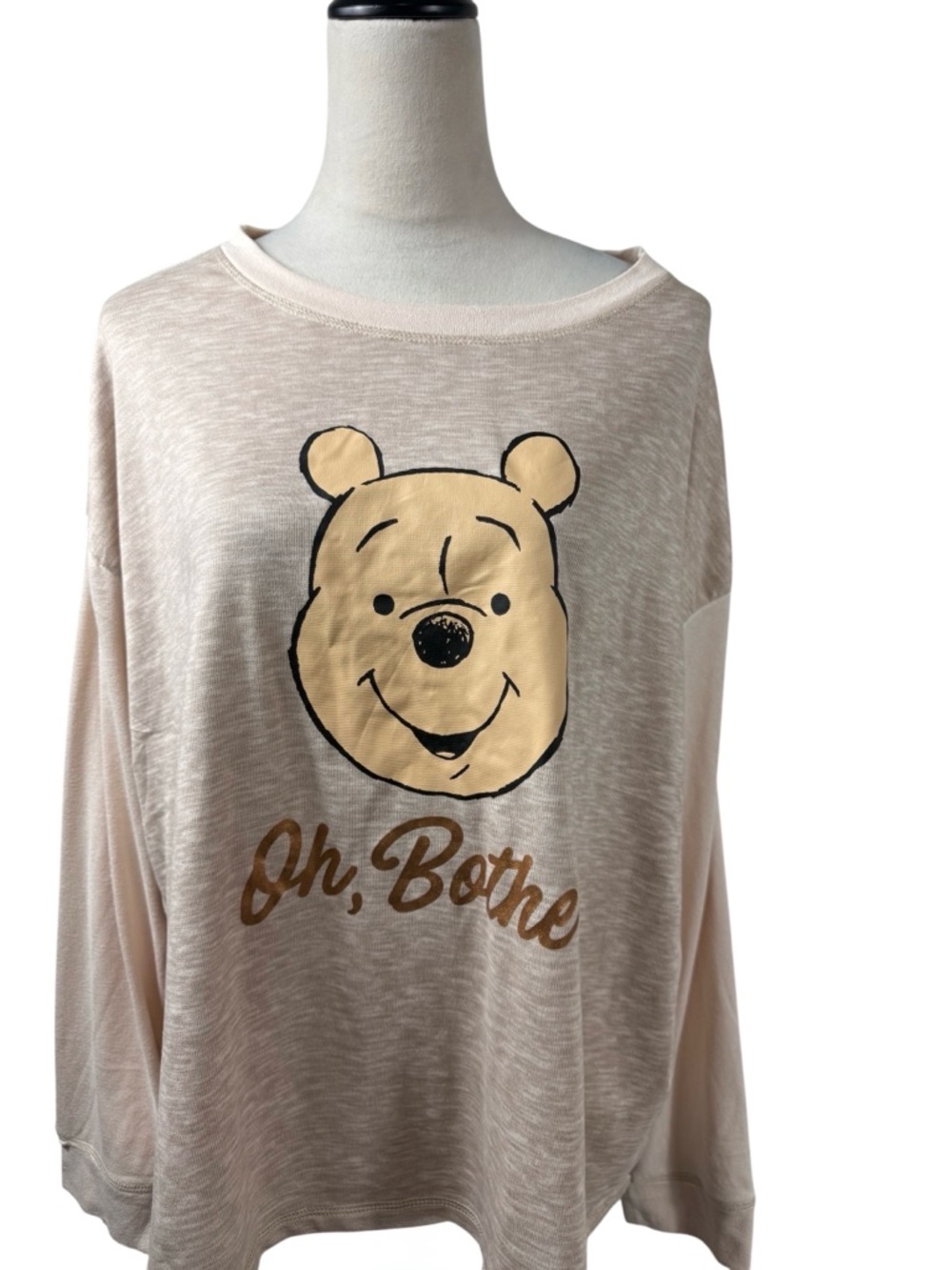 Disney Winnie the Pooh Beige Knit Long Sleeve Top size 2X - Picture 3 of 9